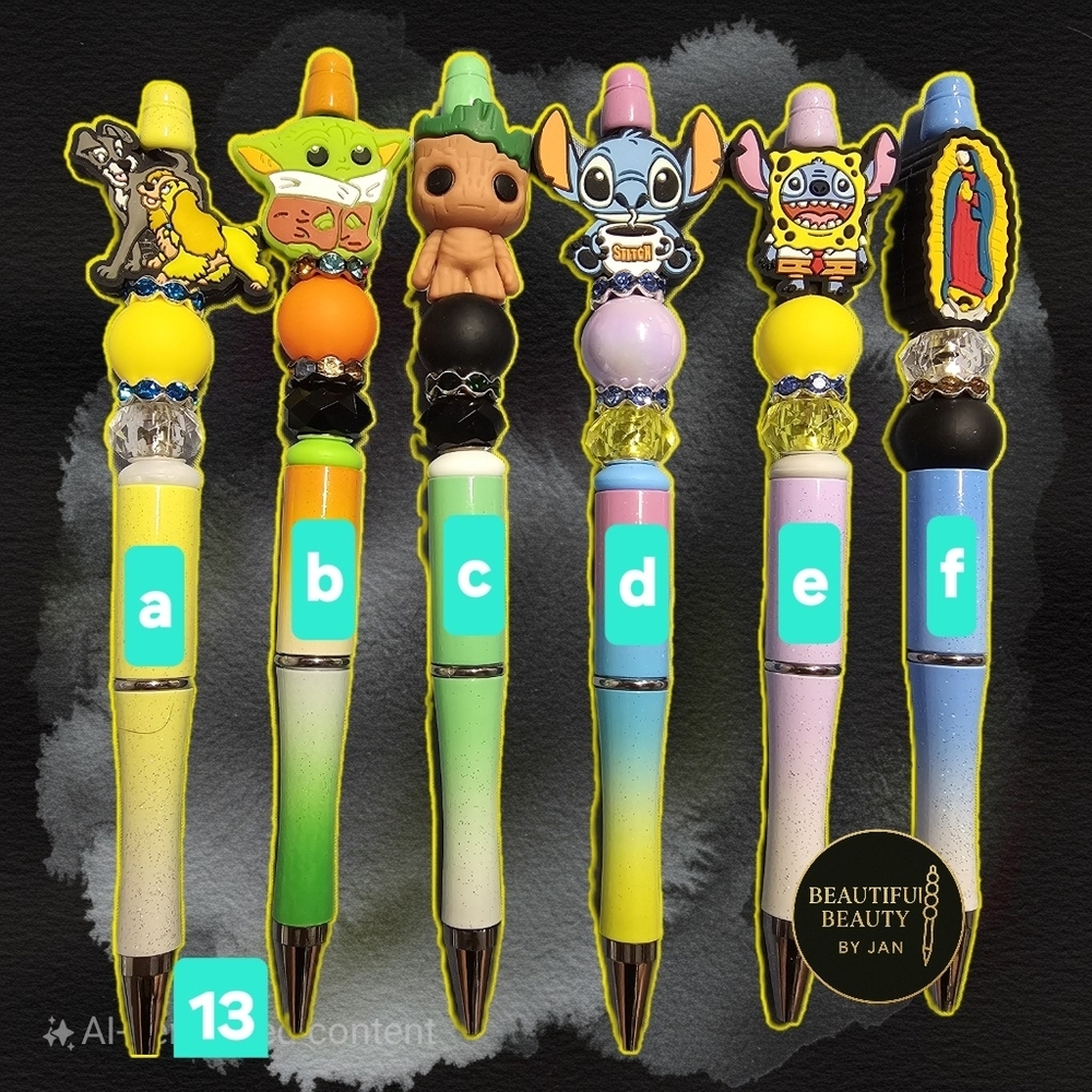 Colorful Character Pens Set